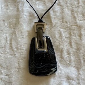 CHICO'S Black Pendant Necklace
